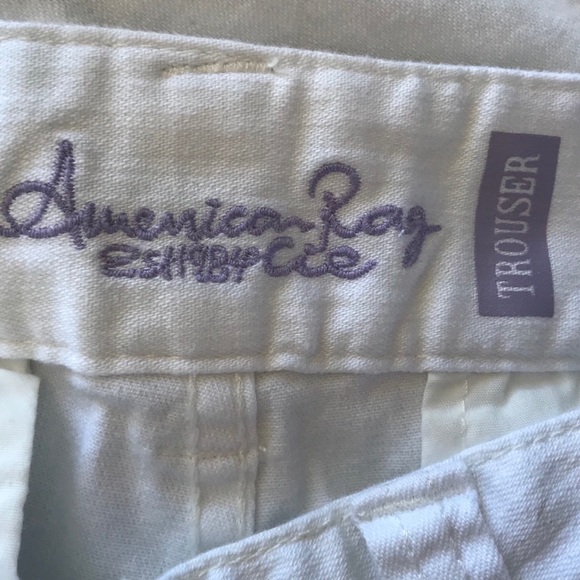 American Rag White Denim Trouser Style Jeans - Picture 3 of 7